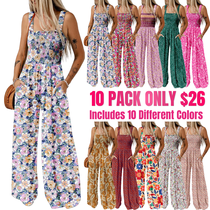 Women's One Piece Casual Loose Overalls Jumpsuits