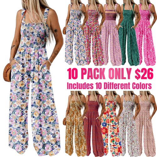 Women's One Piece Casual Loose Overalls Jumpsuits