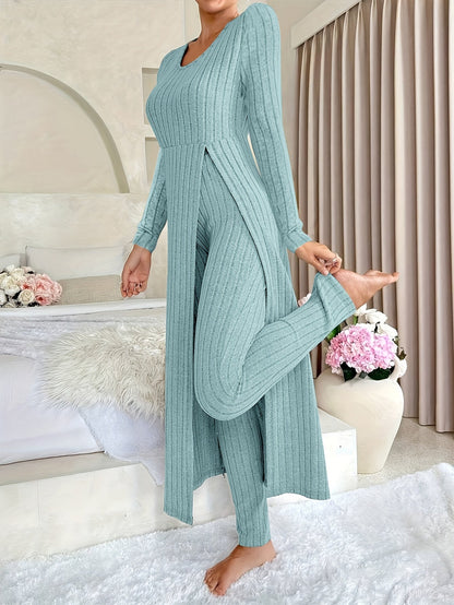 💥Last day only $24.98🔥 - Cozy Two-Piece Ribbed Lounge Set