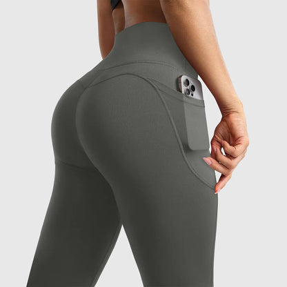 Women Workout Flare High Waist Butt Lifting Pants