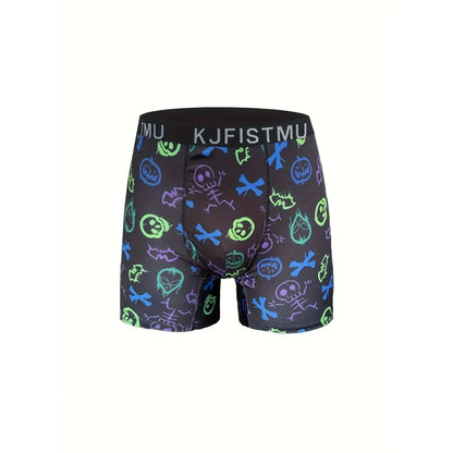 12PCS/24PCS Men's Cartoon Tie-Dye Striped Boxer Briefs