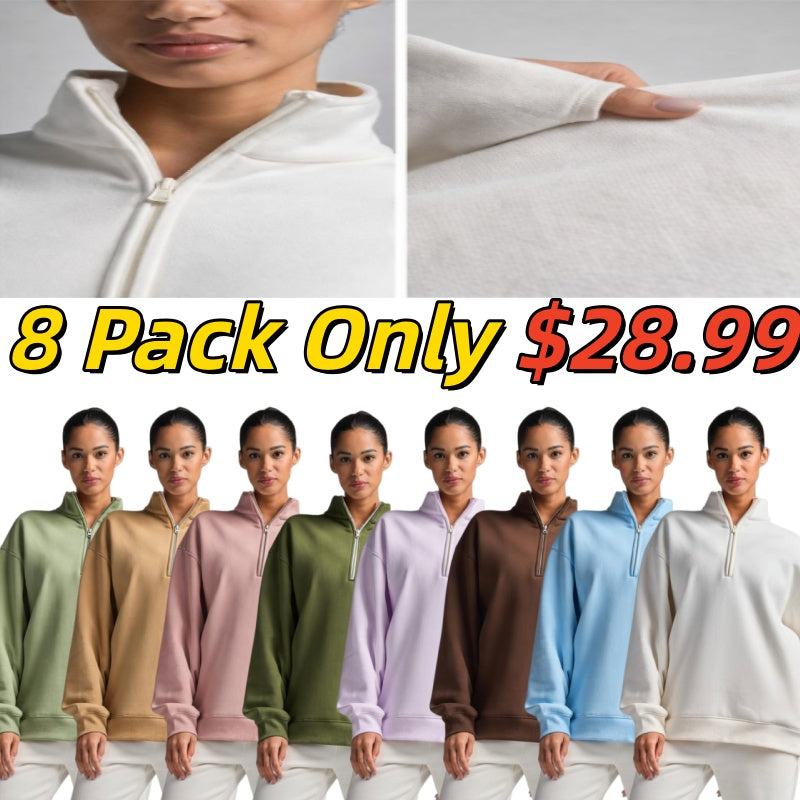 💘 Valentine’s Day Sale 💘 Basic Quarter Zip Mock Neck