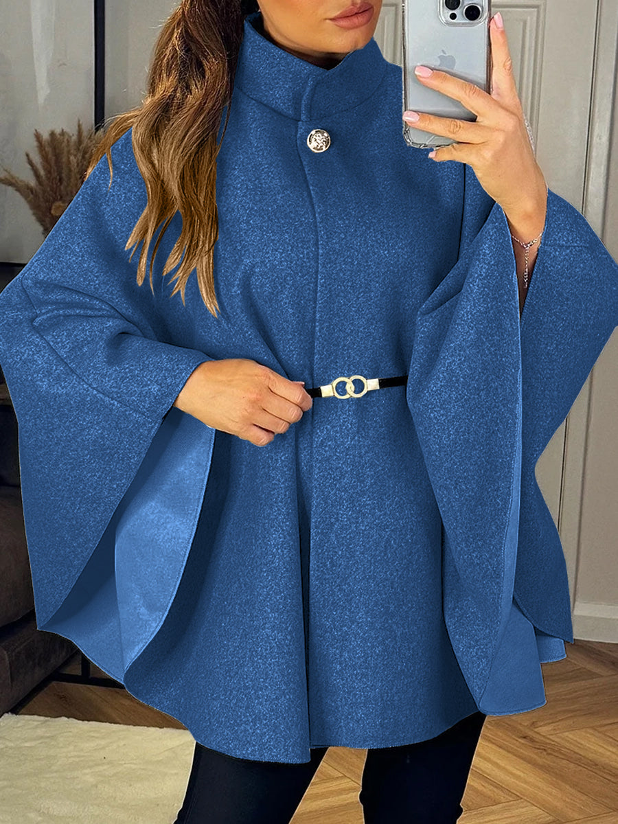 Wool Belted Cape - The Ultimate Statement in Elegant Outerwear