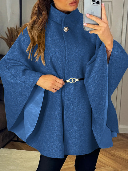 Wool Belted Cape - The Ultimate Statement in Elegant Outerwear