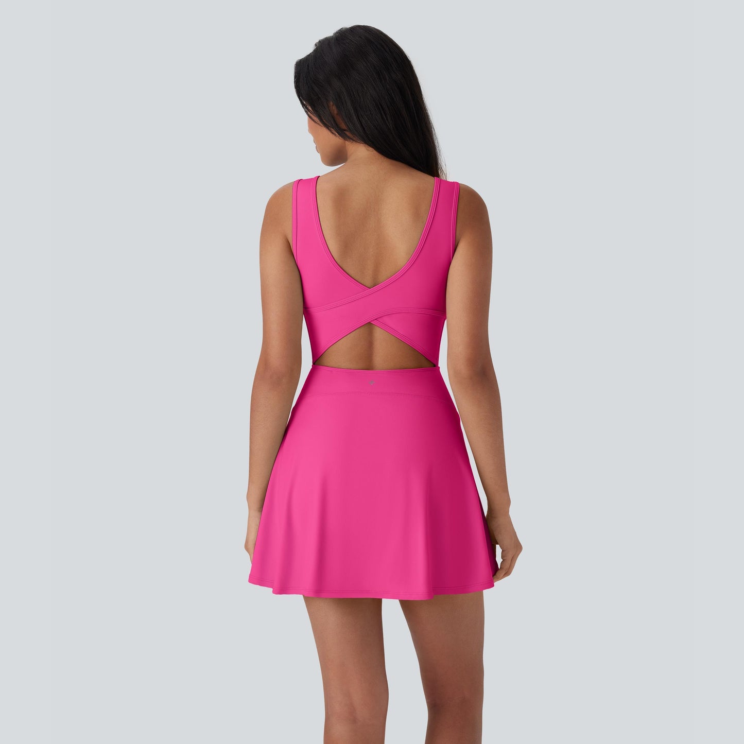U Neck 2-in-1 Pocket Mini Cool Touch Dance Active Dress