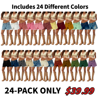 Women's Low Rise Denim Carpenter Shorts