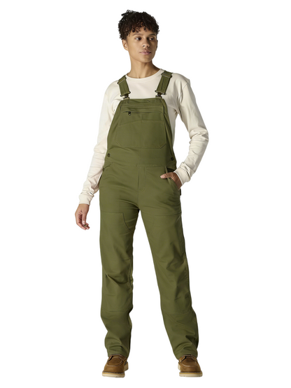 🏆Men's product sells best first 🔥Women’s Rugged Double-Front Bib Overalls – Reinforced Workwear Fit, Dark Brown (Plus Size, Medium Tall)