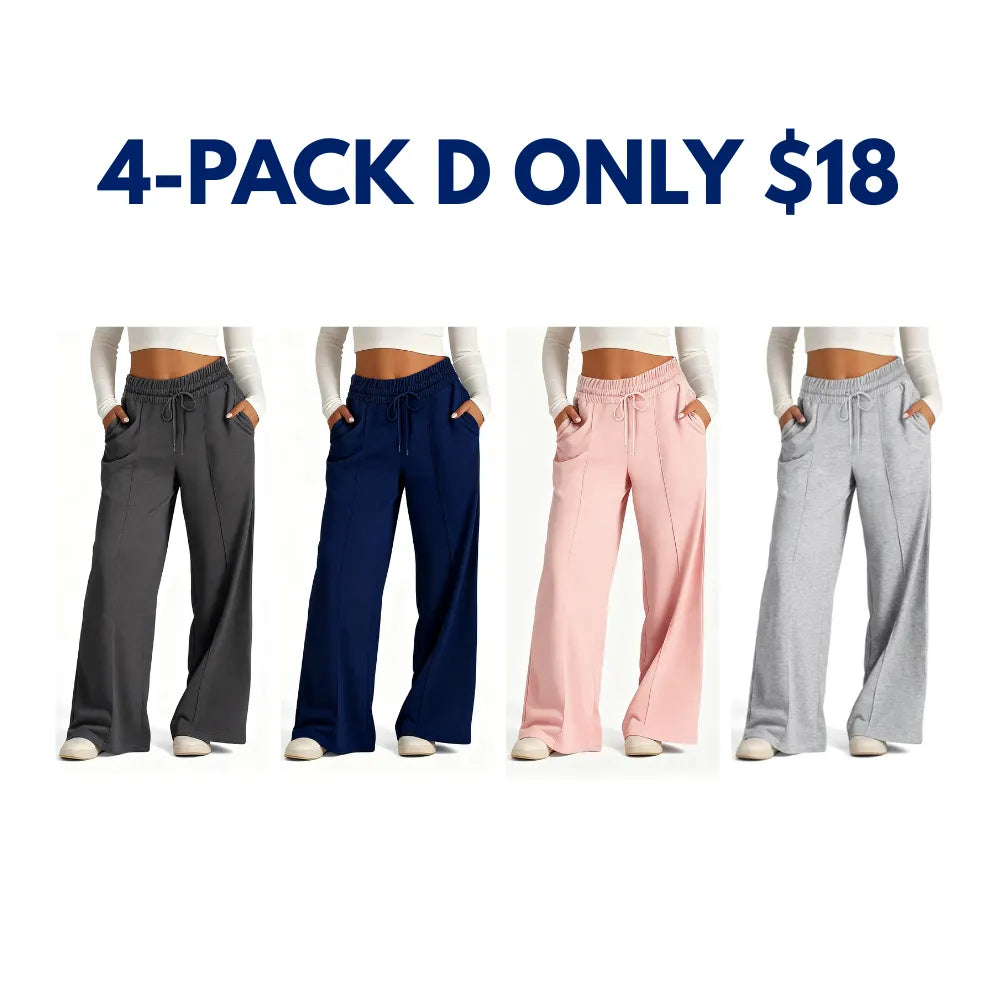 💘 Valentine’s Day Sale 💘 Women's Wide Leg Sweatpants Casual Loose Solid Color Pants