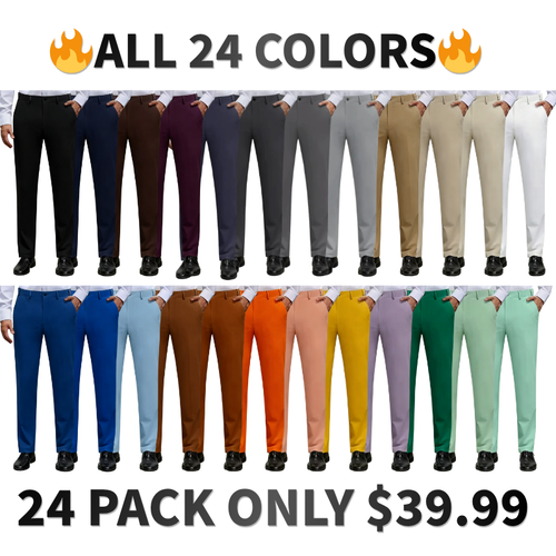 Men's Stretch Dress Pants No Iron Golf Pants