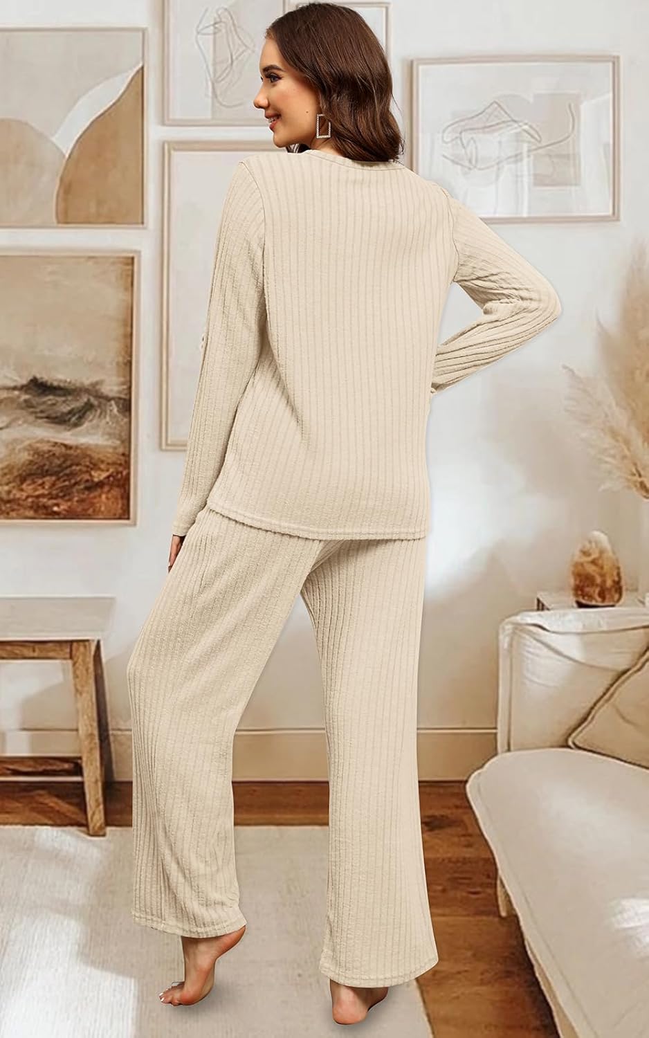 FACTORY SALE Womens Two Piece Outfits Lounge Sets Cozy Sweater Loungewear with Pockets 2025