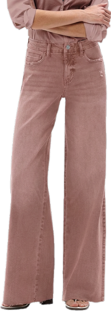 Mid-Rise High-Stretch Relaxed Wide-Leg All-Season Casual Jeans