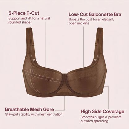 Starry Night Plus Size 4mm Lightly Padded Balconette Bra