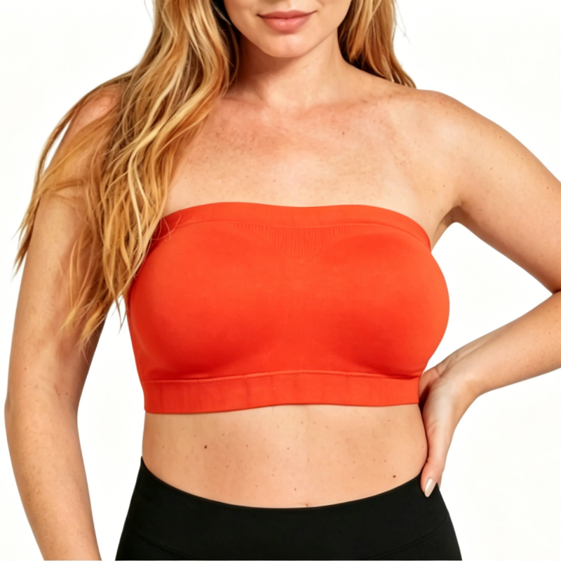 Truekind Wireless Strapless Bandeau Bra Anti-Slip Removable Convertible Straps