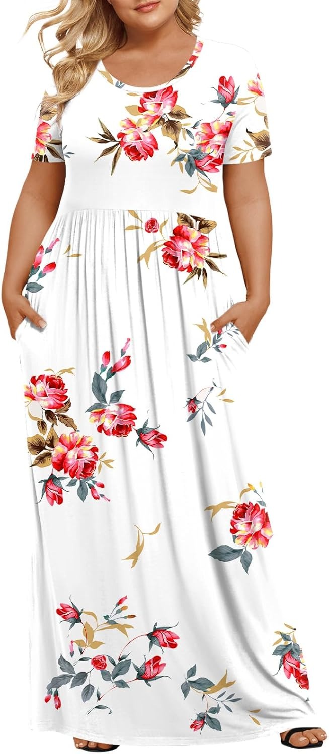 🔥Only $23.99🔥Women's Plus Size Maxi Dresses for Curvy