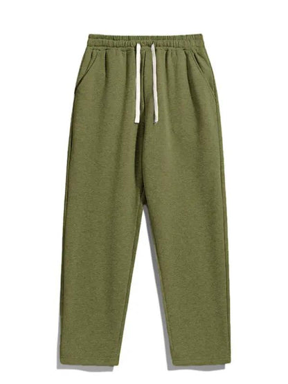 Men's Regular Fit Solid Drawstring Waist Sweatpants