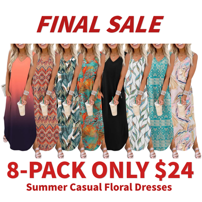 Summer Casual Floral Maxi Dresses