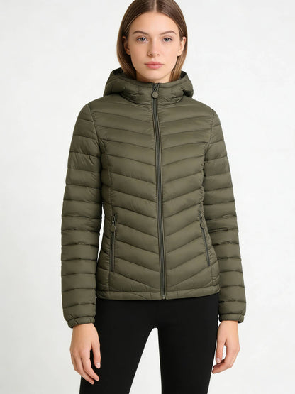 Women's Hooded Padded Coat - Fashion Simple Versatile Lightweight Pockets for Autumn Winter Commuter