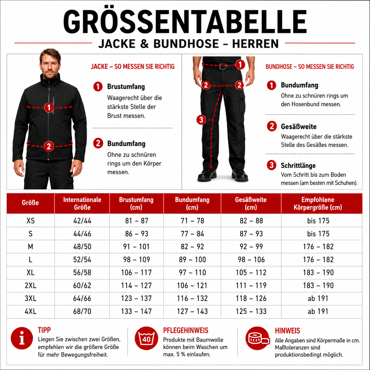 Letzter Verkaufstag-Softshelljacke x Bundhose Set
