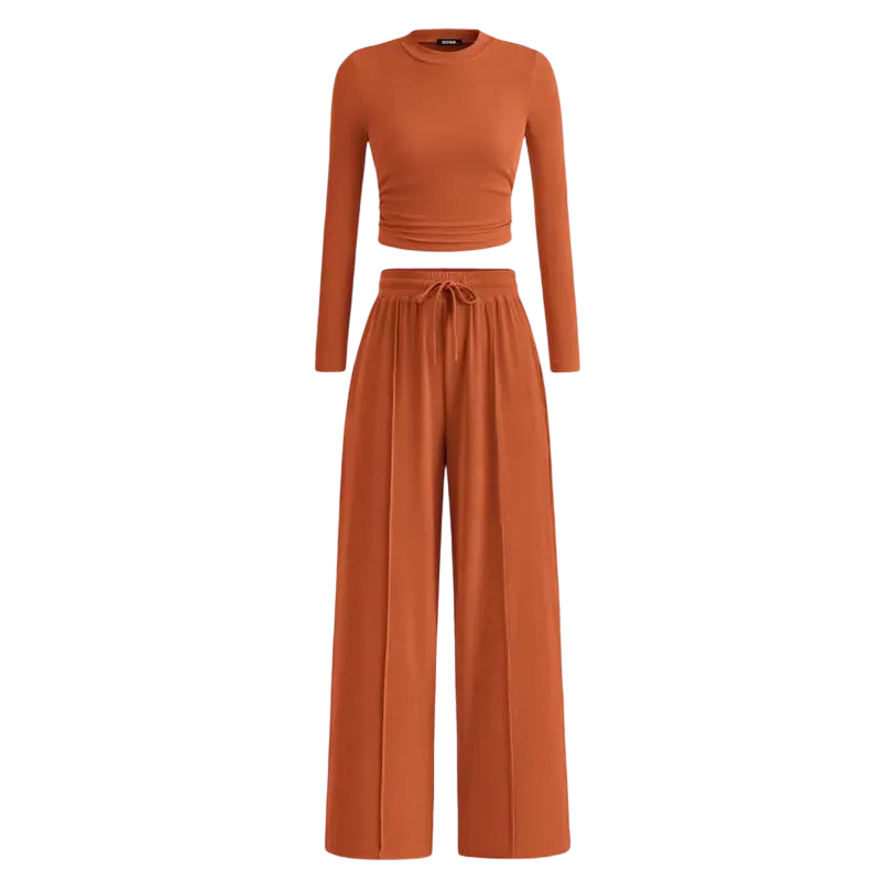🔥Last Day 89% OFF🔥Women's Winter Set – Warm Top & Wide-Leg Pants