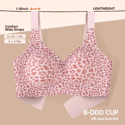 No Underwire Wireless Bra with Support and Lift Full Coverage