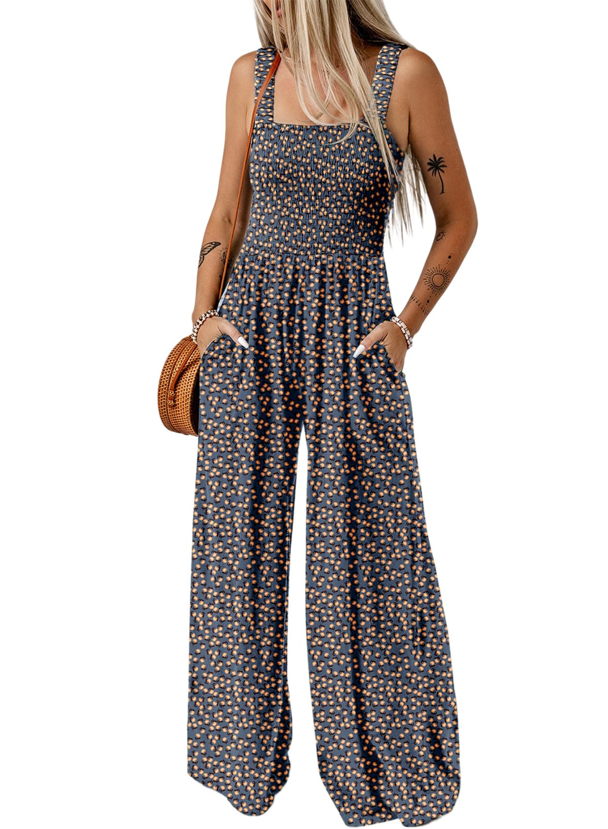 Women's One Piece Casual Loose Overalls Jumpsuits