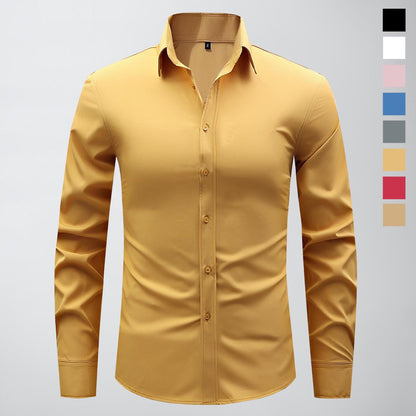 Non-Stretch Men’S Slim-Fit Long-Sleeve Shirt