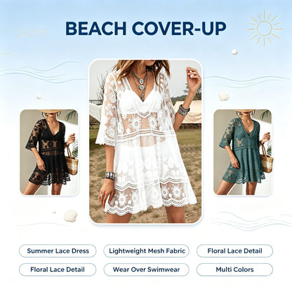 Women's Lace Bathing Suit Cover Up Dress