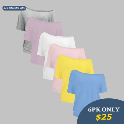 Women's Solid Color Minimalist Loose Tee Top