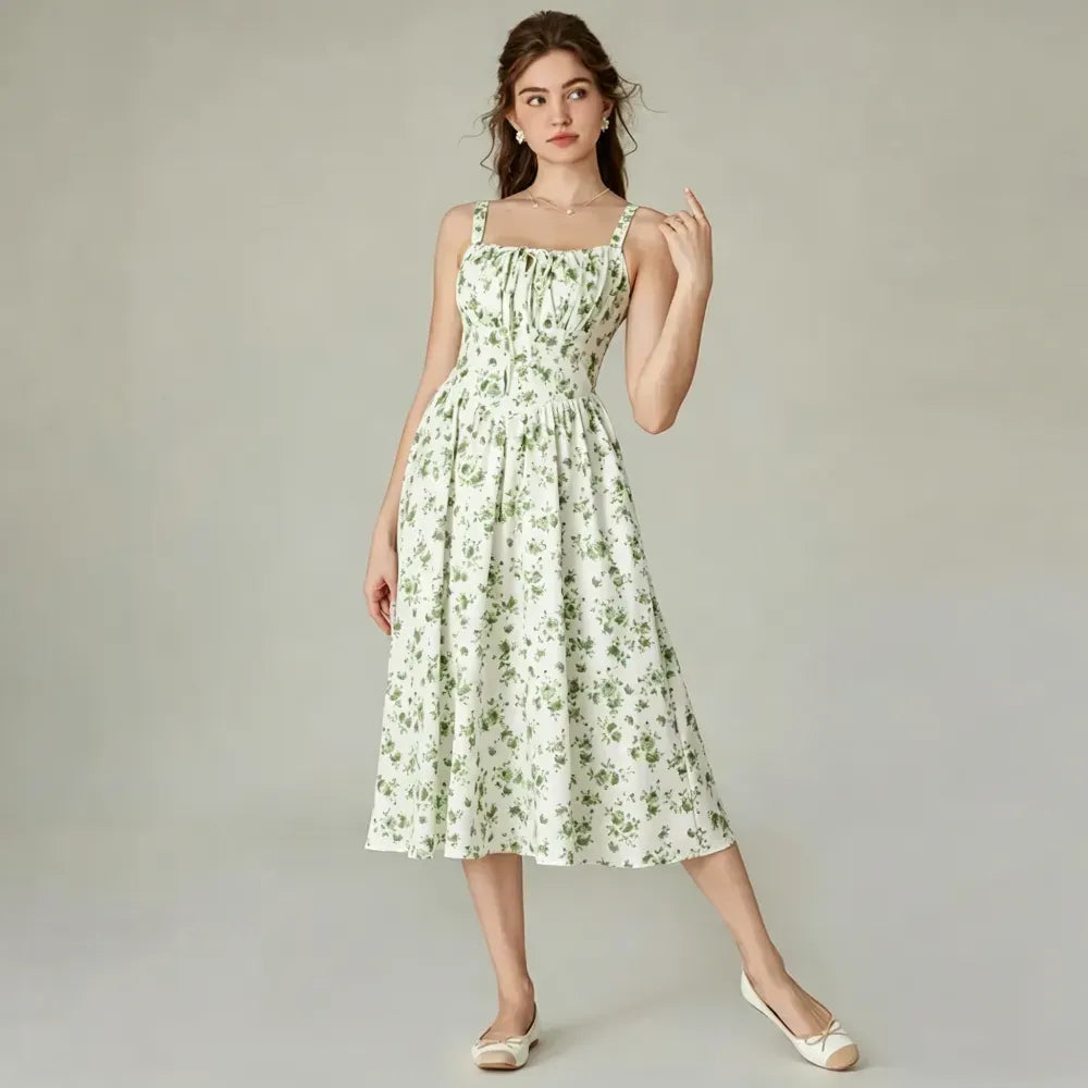 Women's floral print midi dress