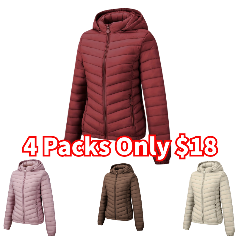Women's Hooded Padded Coat - Fashion Simple Versatile Lightweight Pockets for Autumn Winter Commuter