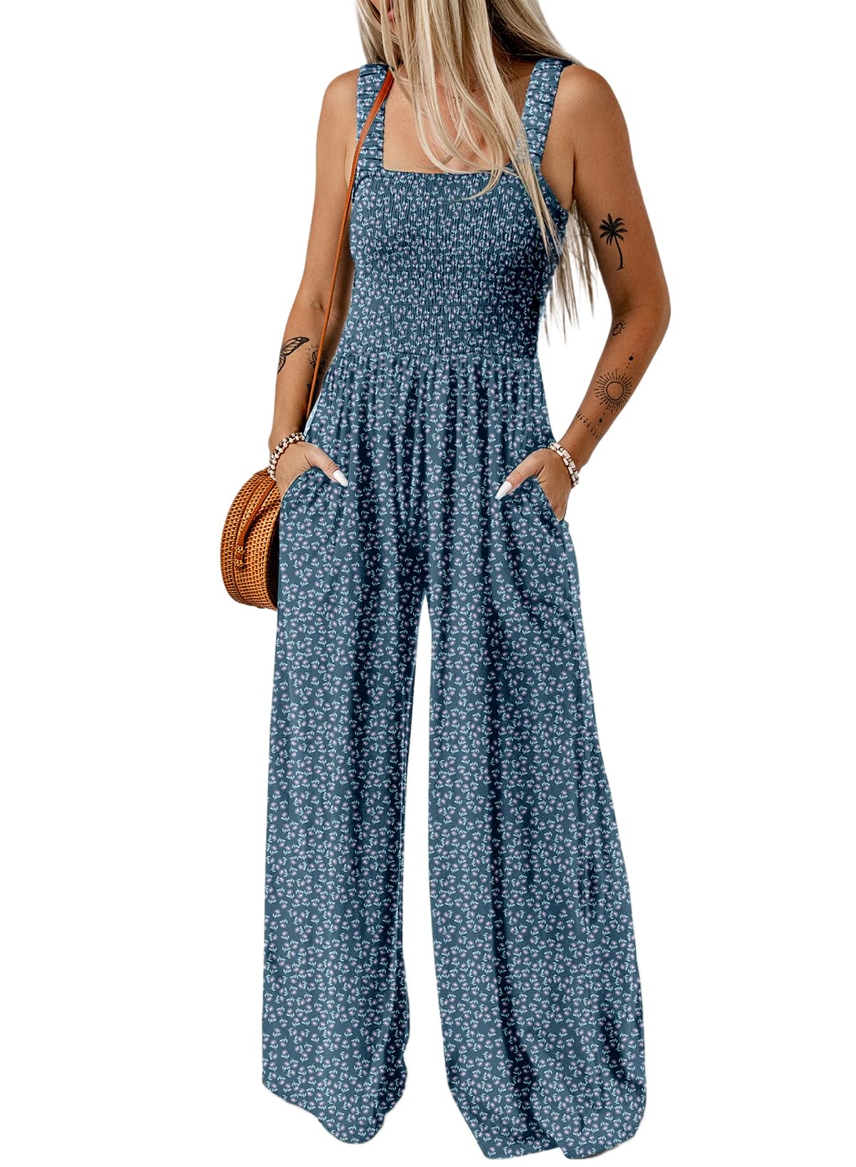 Women's One Piece Casual Loose Overalls Jumpsuits