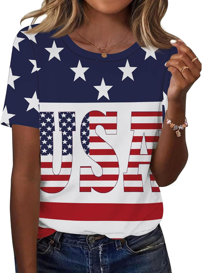 Women's American Patriotic Shirt XS-5XL