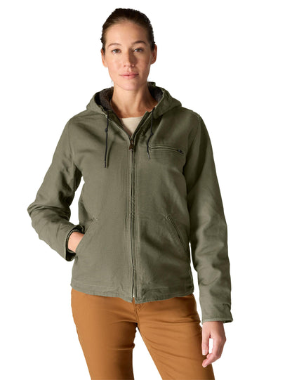 💘 Valentine’s Day Sale 💘Women's Loose Fit Washed Duck Sherpa Lined Jacket
