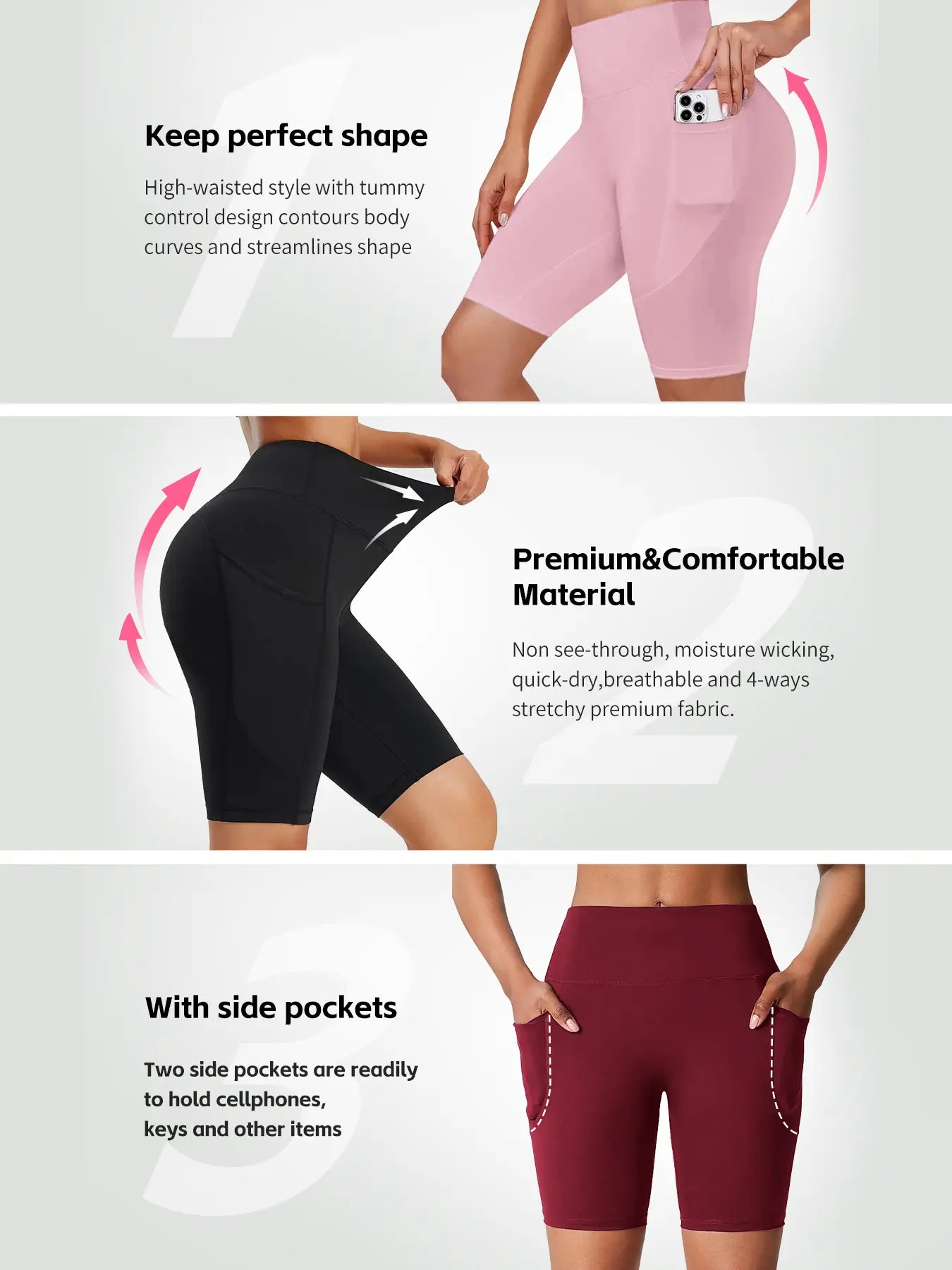 High Waist Athletic Yoga Shorts