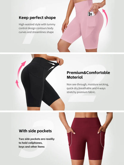 High Waist Athletic Yoga Shorts
