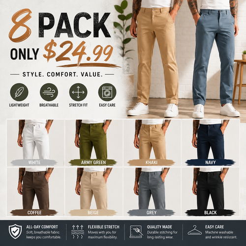 ⚡FINAL SALE⚡Men's Golf Stretch Straight Pants
