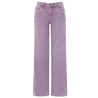 Women's Mid-Low Rise Relaxed Straight Wide Leg Jeans