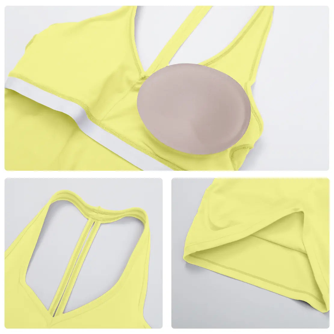 Women's Quick-Drying Athleisure Outfits - Adjustable V-Neck Strappy Top & Wide Leg Pants