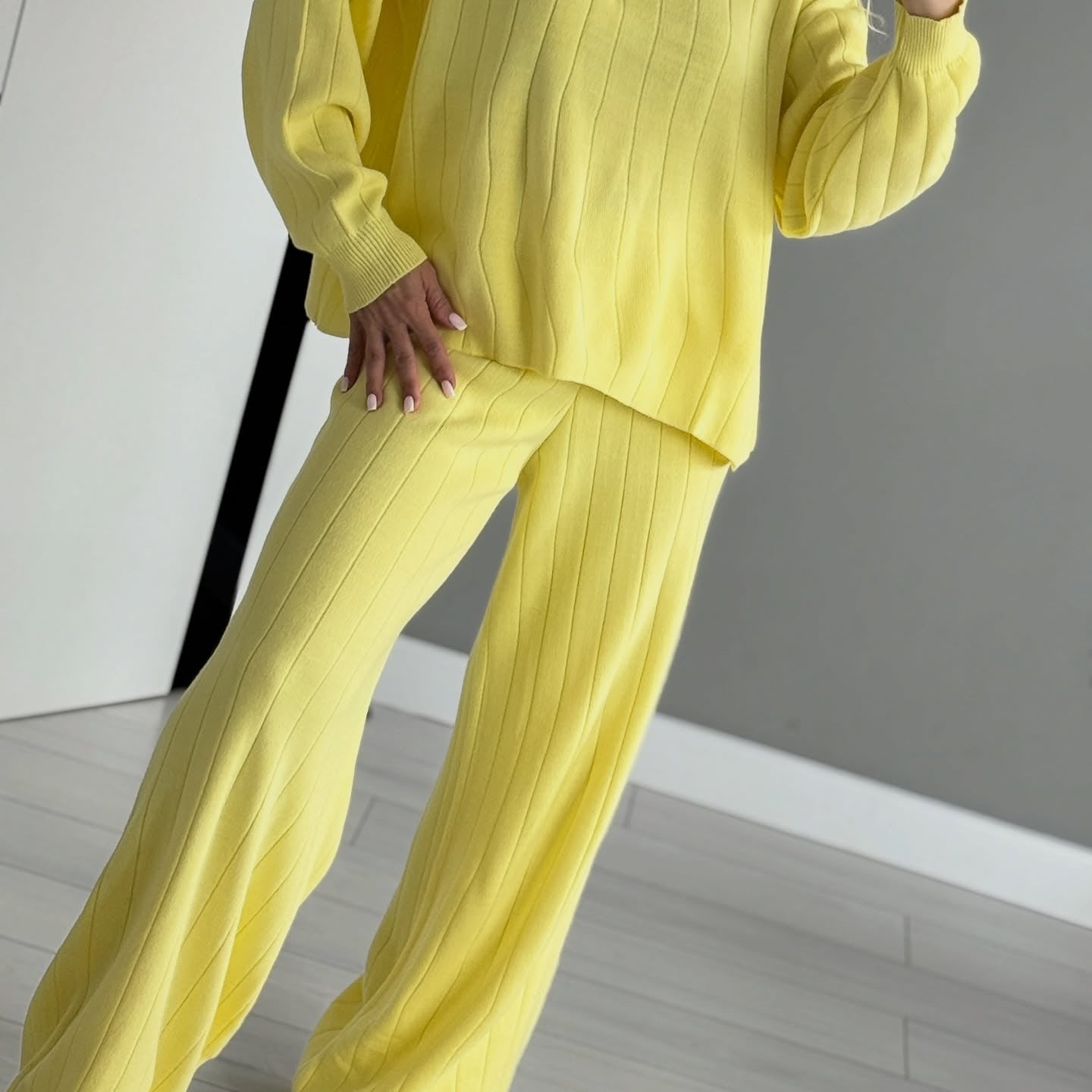 Women Stand Collar Half Zip Top & Pants Casual Set