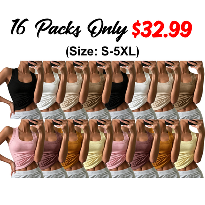 Women's Casual Slim-Fit Plain Sleeveless Tank Top