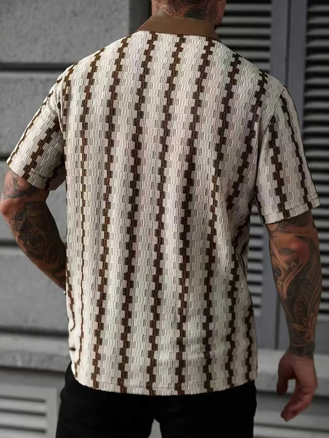 Men's Casual Plaid Stretch Short Sleeve Shirt