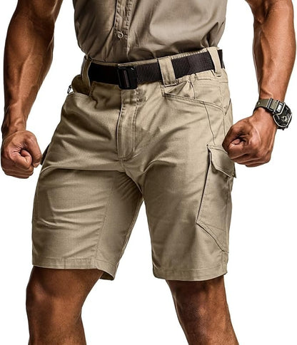 Men's Lightweight Water Resistant Golf Shorts, Stretch Tactical Work Shorts with Multi-Pocket