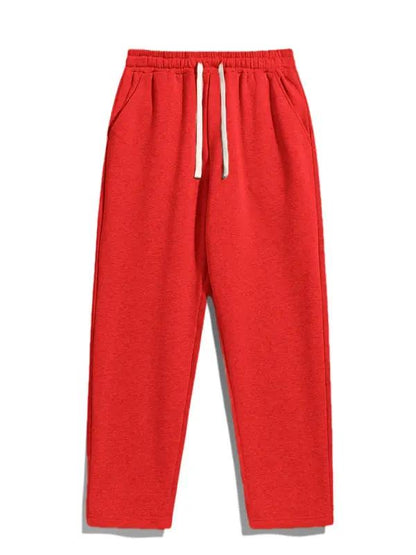 Men's Regular Fit Solid Drawstring Waist Sweatpants