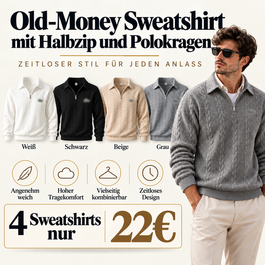 LIMITIERTES ANGEBOT – NUR SOLANGE DER VORRAT REICHT! Herren Half-Zip Strickpullover