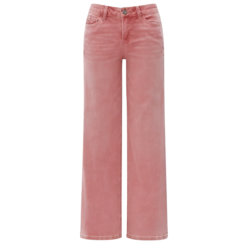 Women's Mid-Low Rise Relaxed Straight Wide Leg Jeans