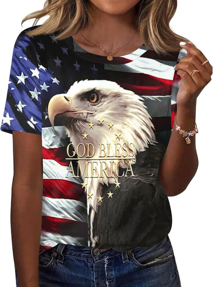 Women's American Patriotic Shirt XS-5XL