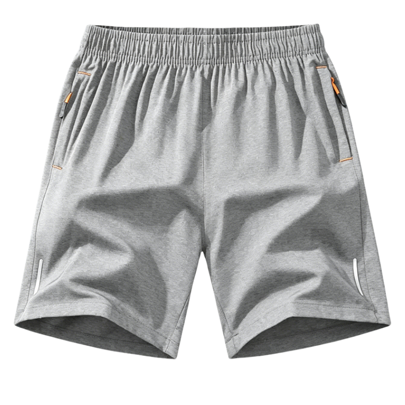 Men's Solid Color Zipper Pocket Shorts