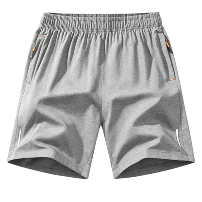 Men's Solid Color Zipper Pocket Shorts