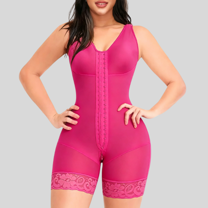 Women Full Tummy Control Hook Closure Butt Lifter Shapewear