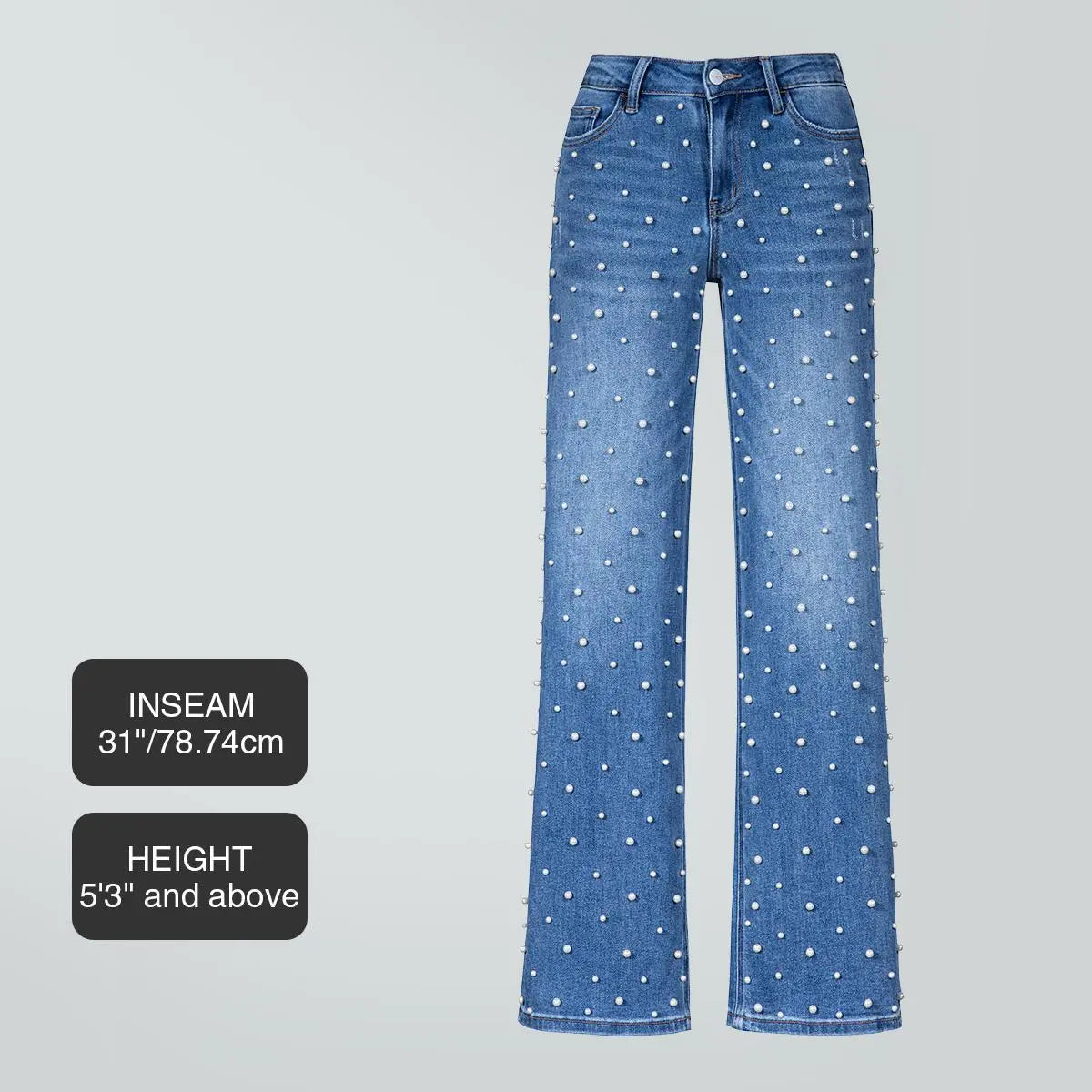 Women's Mid-low Rise Baggy Stretchy Jeans